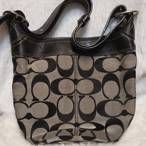 Authentic coach black bucket bag